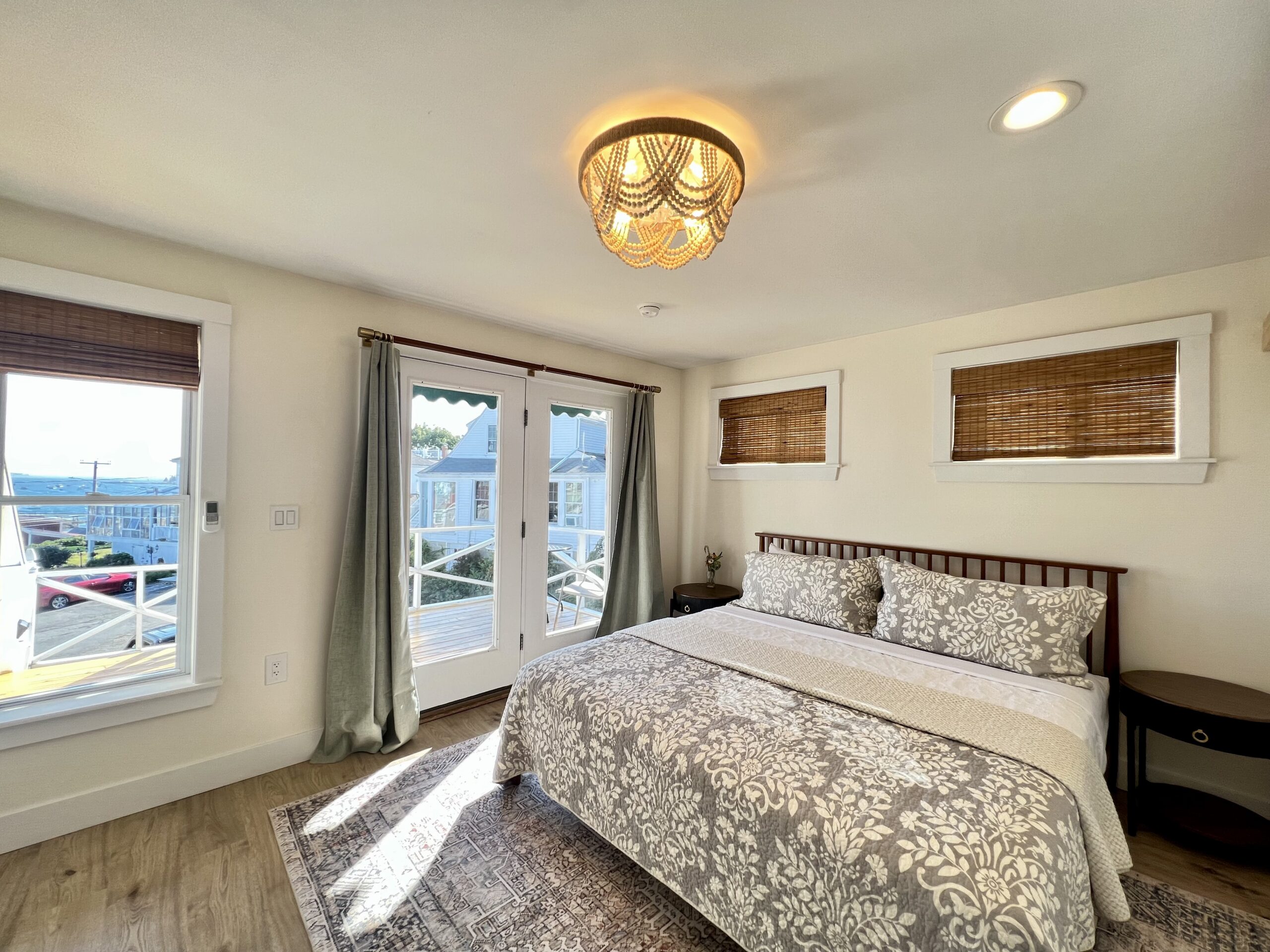 Cozy Bedroom With Balcony View
